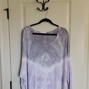 Tie-Dye Purple Women's Dolman Top